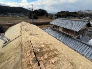 瓦　土葺き　土撤去 